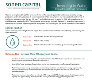 Impact Investing in Water Sonen